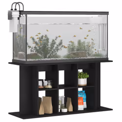 vidaXL Aquarium Stand Fish Tank Stand Cabinet Aquarium Base Engineered Wood - black, 120 x 40 x 60 cm - Additional view 2