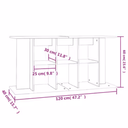 vidaXL Aquarium Stand Fish Tank Stand Cabinet Aquarium Base Engineered Wood - sonoma oak, 120 x 40 x 60 cm - Additional view 7