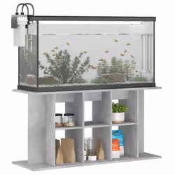 vidaXL Aquarium Stand Fish Tank Stand Cabinet Aquarium Base Engineered Wood - concrete grey, 120 x 40 x 60 cm - Additional view 2
