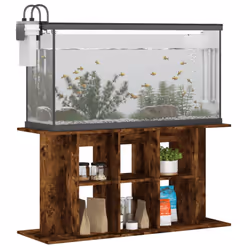 vidaXL Aquarium Stand Fish Tank Stand Cabinet Aquarium Base Engineered Wood - smoked oak, 120 x 40 x 60 cm - Additional view 2
