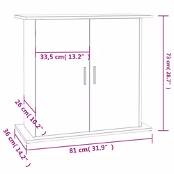 vidaXL Aquarium Stand Fish Tank Stand Cabinet Aquarium Base Engineered Wood - sonoma oak, 81 x 36 x 73 cm - Additional view 10