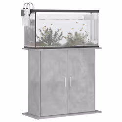 vidaXL Aquarium Stand Fish Tank Stand Cabinet Aquarium Base Engineered Wood - concrete grey, 81 x 36 x 73 cm - Additional view 2