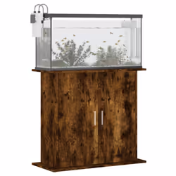 vidaXL Aquarium Stand Fish Tank Stand Cabinet Aquarium Base Engineered Wood - smoked oak, 81 x 36 x 73 cm - Additional view 2