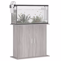 vidaXL Aquarium Stand Fish Tank Stand Cabinet Aquarium Base Engineered Wood - grey sonoma, 81 x 36 x 73 cm - Additional view 2