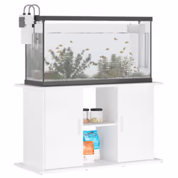 vidaXL Aquarium Stand Fish Tank Stand Cabinet Aquarium Base Engineered Wood - white, 101 x 41 x 58 cm - Additional view 2