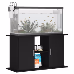 vidaXL Aquarium Stand Fish Tank Stand Cabinet Aquarium Base Engineered Wood - black, 101 x 41 x 58 cm
