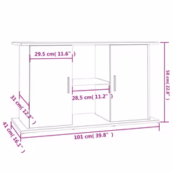 vidaXL Aquarium Stand Fish Tank Stand Cabinet Aquarium Base Engineered Wood - sonoma oak, 101 x 41 x 58 cm - Additional view 10