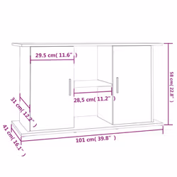 vidaXL Aquarium Stand Fish Tank Stand Cabinet Aquarium Base Engineered Wood - smoked oak, 101 x 41 x 58 cm - Additional view 3