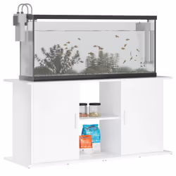 vidaXL Aquarium Stand Fish Tank Stand Cabinet Aquarium Base Engineered Wood - white, 121 x 41 x 58 cm - Additional view 2