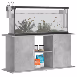 vidaXL Aquarium Stand Fish Tank Stand Cabinet Aquarium Base Engineered Wood - concrete grey, 121 x 41 x 58 cm - Additional view 2