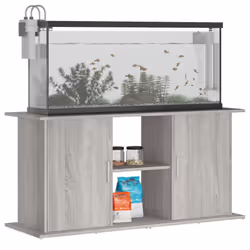 vidaXL Aquarium Stand Fish Tank Stand Cabinet Aquarium Base Engineered Wood - grey sonoma, 121 x 41 x 58 cm - Additional view 2