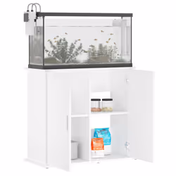 vidaXL Aquarium Stand Fish Tank Cabinet Aquarium Cabinet Black Engineered Wood - white, 81 x 36 x 73 cm