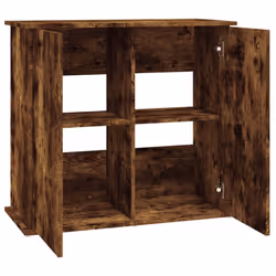 vidaXL Aquarium Stand Fish Tank Cabinet Aquarium Cabinet Black Engineered Wood - smoked oak, 81 x 36 x 73 cm - Additional view 5