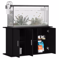 vidaXL Aquarium Stand Fish Tank Cabinet Aquarium Cabinet Black Engineered Wood - black, 101 x 41 x 58 cm