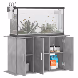 vidaXL Aquarium Stand Fish Tank Cabinet Aquarium Cabinet Black Engineered Wood - concrete grey, 101 x 41 x 58 cm