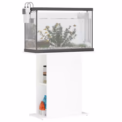 vidaXL Aquarium Stand Fish Tank Stand Cabinet Aquarium Base Engineered Wood - white, 36 x 75 x 72.5 cm