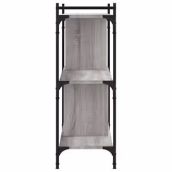 vidaXL Bookcase Office 6-Tier Book Shelf Rack Storage Cabinet Engineered Wood - grey sonoma, 76 x 32 x 88 cm - Additional view 3