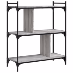 vidaXL Bookcase Office 6-Tier Book Shelf Rack Storage Cabinet Engineered Wood - grey sonoma, 76 x 32 x 88 cm - Additional view 4