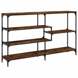 vidaXL Console Table End Table Hallway Stand Side Sofa Table Engineered Wood - smoked oak, 160 x 32 x 95 cm - Additional view 5
