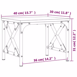 vidaXL Printer Stand Desk Organiser Printer Desktop Stand Engineered Wood - Grey sonoma - Additional view 3