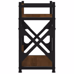 vidaXL Printer Stand Office Printer Table 2-Tier Grey Sonoma Engineered Wood - Brown oak - Additional view 4
