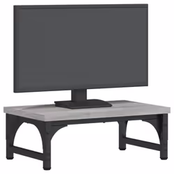 vidaXL Monitor Stand Riser Display Stand Printer Monitor Mount Engineered Wood - Grey sonoma, 37 x 23 x 14 cm - Additional view 2