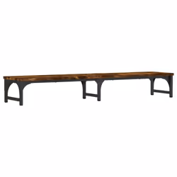 vidaXL Monitor Stand Riser Display Stand Printer Monitor Mount Engineered Wood - Smoked oak, 105 x 23 x 15.5 cm - Additional view 5