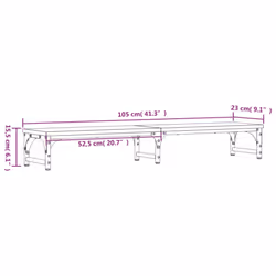 vidaXL Monitor Stand Riser Display Stand Printer Monitor Mount Engineered Wood - Grey sonoma, 105 x 23 x 15.5 cm - Additional view 3