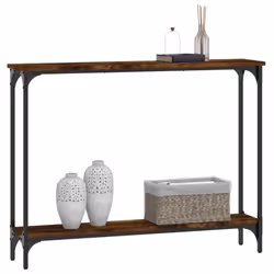 vidaXL Console Table End Table Hallway Stand Side Sofa Table Engineered Wood - smoked oak, 100 x 22.5 x 75 cm - Additional view 2