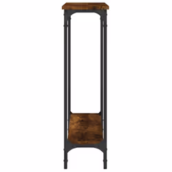 vidaXL Console Table End Table Hallway Stand Side Sofa Table Engineered Wood - smoked oak, 100 x 22.5 x 75 cm - Additional view 4
