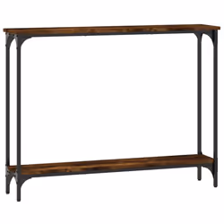 vidaXL Console Table End Table Hallway Stand Side Sofa Table Engineered Wood - smoked oak, 100 x 22.5 x 75 cm - Additional view 5
