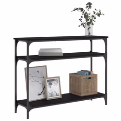 vidaXL Console Table End Table Hallway Stand Side Sofa Table Engineered Wood - black, 100 x 29 x 75 cm - Additional view 2