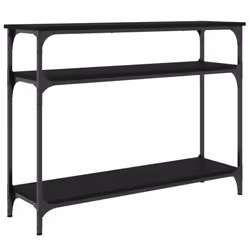 vidaXL Console Table End Table Hallway Stand Side Sofa Table Engineered Wood - black, 100 x 29 x 75 cm - Additional view 5