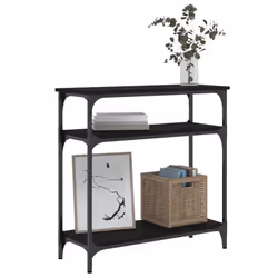 vidaXL Console Table End Table Hallway Stand Side Sofa Table Engineered Wood - black, 75 x 29 x 75 cm - Additional view 2