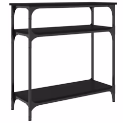 vidaXL Console Table End Table Hallway Stand Side Sofa Table Engineered Wood - black, 75 x 29 x 75 cm - Additional view 5