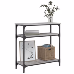 vidaXL Console Table End Table Hallway Stand Side Sofa Table Engineered Wood - grey sonoma, 75 x 29 x 75 cm - Additional view 2