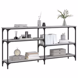 vidaXL Console Table End Table Hallway Stand Side Sofa Table Engineered Wood - grey sonoma, 160 x 29 x 75 cm - Additional view 2