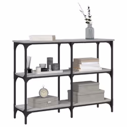 vidaXL Console Table End Table Hallway Stand Side Sofa Table Engineered Wood - grey sonoma, 100 x 29 x 75 cm - Additional view 2