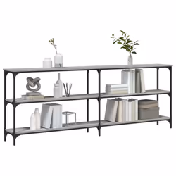 vidaXL Console Table End Table Hallway Stand Side Sofa Table Engineered Wood - grey sonoma, 200 x 29 x 75 cm - Additional view 2