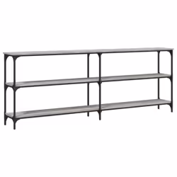 vidaXL Console Table End Table Hallway Stand Side Sofa Table Engineered Wood - grey sonoma, 200 x 29 x 75 cm - Additional view 5