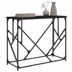 vidaXL Console Table Side End Table Hallway Stand Sofa Table Engineered Wood - black