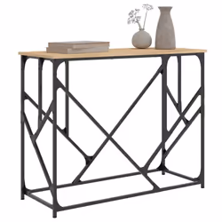 vidaXL Console Table Side End Table Hallway Stand Sofa Table Engineered Wood - sonoma oak