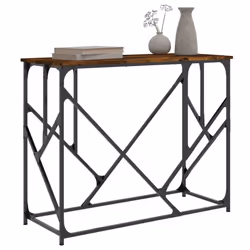 vidaXL Console Table Side End Table Hallway Stand Sofa Table Engineered Wood - smoked oak