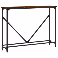 vidaXL Console Table Side End Table Hallway Stand Sofa Table Engineered Wood - smoked oak