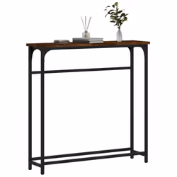vidaXL Console Table Side End Table Hallway Stand Sofa Table Engineered Wood - smoked oak