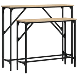 vidaXL Console Table Side End Table Hallway Sofa Tables 2 pcs Engineered Wood - sonoma oak