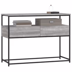 vidaXL Console Table Side End Table Hallway Stand Sofa Table Engineered Wood - grey sonoma, 100 x 40 x 75 cm - Additional view 2