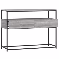 vidaXL Console Table Side End Table Hallway Stand Sofa Table Engineered Wood - grey sonoma, 100 x 40 x 75 cm - Additional view 4