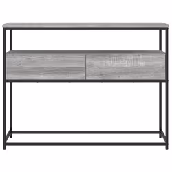 vidaXL Console Table Side End Table Hallway Stand Sofa Table Engineered Wood - grey sonoma, 100 x 40 x 75 cm - Additional view 5
