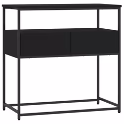 vidaXL Console Table Side End Table Hallway Stand Sofa Table Engineered Wood - black, 75 x 40 x 75 cm